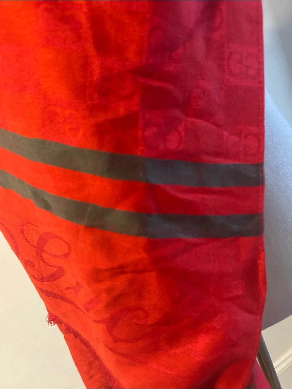 red Jacquard  Shawl/Scarf “67”By “28”